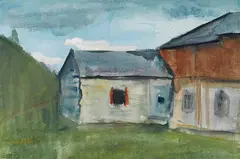 Häuser by Paula Modersohn-Becker, Um 1897, Gouache, sold Jun 2023