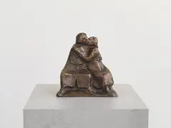 Kussgruppe I by Ernst Barlach, 1921, Bronze with yellow-brown patina, sold Jun 2023