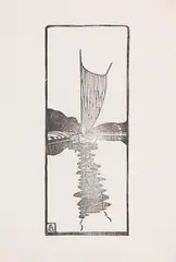 Fritz Bleyl, Segelboot, 1904/05, Woodcut