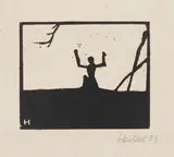 Erich Heckel, Knieende in Landschaft