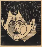 Kopf René Crevel by Ernst Ludwig Kirchner, 1933, Woodcut, sold Jun 2023