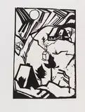 Schneetreiben by Erich Heckel, 1914, Woodcut, sold Jun 2023