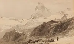 Das Matterhorn von der Triftkumme by Edward Theodore Compton, 1889, Watercolor, sold Jun 2023