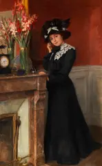 Hermann Fenner-Behmer, Vertraute Klänge, Wohl 1905, Oil on panel