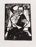 Erich Heckel, Geschwister, 1913, Woodcut