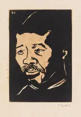 Zambo by Erich Heckel, 1905, Woodcut in colors, sold Jun 2023