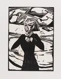 Mädchen am Meer by Erich Heckel, 1918, Woodcut, sold Jun 2023