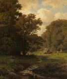 Jakob Maurer, Heuernte im Süßen Gründchen bei Mammolshain, Um 1860, Oil on canvas