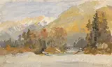 Edward Theodore Compton, Herbstliche Voralpenlandschaft (Studie)