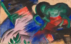Franz Marc, Grünes Pferd, 1912, Tempera