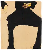 Egon Schiele, Studie eines sitzenden Mannes (Max Oppenheimer)