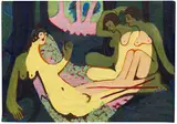 Ernst Ludwig Kirchner, Akte im Wald, kleine Fassung, 1933/34, Oil on canvas