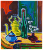 Karl Schmidt-Rottluff, Stillleben mit Flasche
