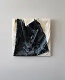 Steven Parrino, BLOB #3, 1994, Mixed media. Black lacquer and silicone on canvas