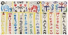 A. R. Penck, Ohne Titel, 1968, Oil on fibreboard