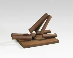 Ohne Titel by Fritz Koenig, 1978/1998, Iron cast with red-brown patina, sold Jun 2023