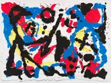 A. R. Penck, Ohne Titel, Um 1990, Mixed media. Color paper mash