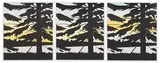 Twilight I-III by Alex Katz, 2009/2010, Woodcut in colors, sold Jun 2023