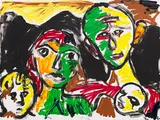 A. R. Penck, Ohne Titel, Um 1980, Acrylic on canvas