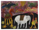 Ursula Schultze-Bluhm, Bestiarium, 1985, Oil on canvas