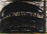 Arnulf Rainer, Ohne Titel (Maske architektur), 1968, Color Oil crayon on transparent acetate foil in...