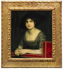 Franz von Stuck, Bildnis der Tochter Mary, Um 1916, Oil on panel