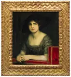 Franz von Stuck, Bildnis der Tochter Mary, Um 1916, Oil on panel