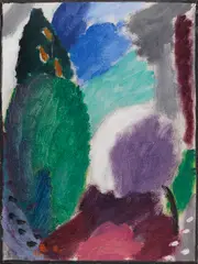 Alexej von Jawlensky, Variation: Kühler Frühling, 1916, Oil on structured paper, firmly laid on cardboard