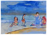 Badende by Emil Nolde, 1946, Watercolor, sold Dec 2022