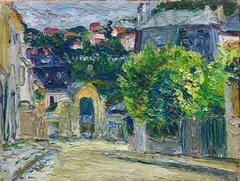 Gabriele Münter, Haus am Hügel, 1906/07, Oil on canvas