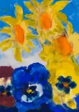 Emil Nolde, Dahlienblüten und Stiefmütterchen