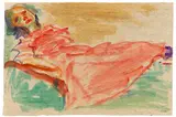 Ada liegend by Emil Nolde, 1907, Watercolor, sold Dec 2022