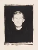 Edvard Munch, Selbstbildnis, 1895, Lithograph