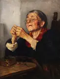 Nikolaos Gyzis, Geduldsprobe, Um 1880, Oil on canvas