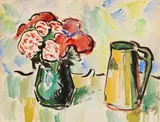 Karl Schmidt-Rottluff, Sommerblumen, 1909, Watercolor and India ink