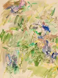 Oskar Kokoschka, Blumenstilleben, 1964, Watercolor