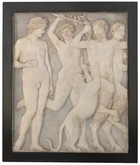 Artur Volkmann, Bacchantenzug, 1901, Marble Relief, with colors