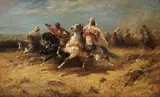 Adolf Schreyer, Arabische Reiter, Um 1860-70, Oil on canvas