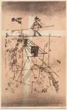 Paul Klee, Seiltänzer, 1923, Lithograph with red-toned plate