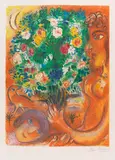 Femme au bouquet by Marc Chagall, 1967, Lithograph in colors after a gouache, sold Dec 2022