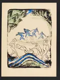 Max Pechstein, Tanzende und Badende am Waldteich, 1911, Lithograph