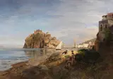 Oswald Achenbach, Ischia mit Blick auf das Castello Aragonese, 1880, Oil on canvas