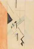 August Macke, Abstrakte Formen XX, 1913, Pencil and Colored crayon drawing