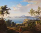 Die Bucht von Pozzuoli bei Neapel by Johann Joachim Faber, 1829, Oil on canvas, sold Dec 2022