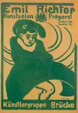 Ernst Ludwig Kirchner, Plakat Emil Richter - Künstlergruppe "Brücke", 1907, Lithograph in green