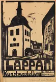 Plakat der Eröffnung der Hofkunsthandlung C. G. Oncken in Lappan, Oldenburg by Erich Heckel, 1909, Woodcut, sold Dec 2022