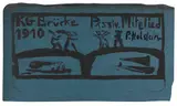 Erich Heckel, Mitgliedskarte für die passiven Mitglieder der "Brücke" für 1910, 1910, Lithograph