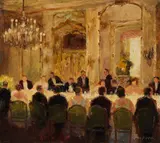 Otto Eduard Pippel, Abendgesellschaft