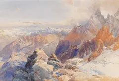 Col du Géant by Edward Theodore Compton, 1903, Watercolor, sold Dec 2022