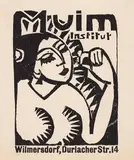 Vignette Muim-Institut by Ernst Ludwig Kirchner, 1911, Woodcut, sold Dec 2022